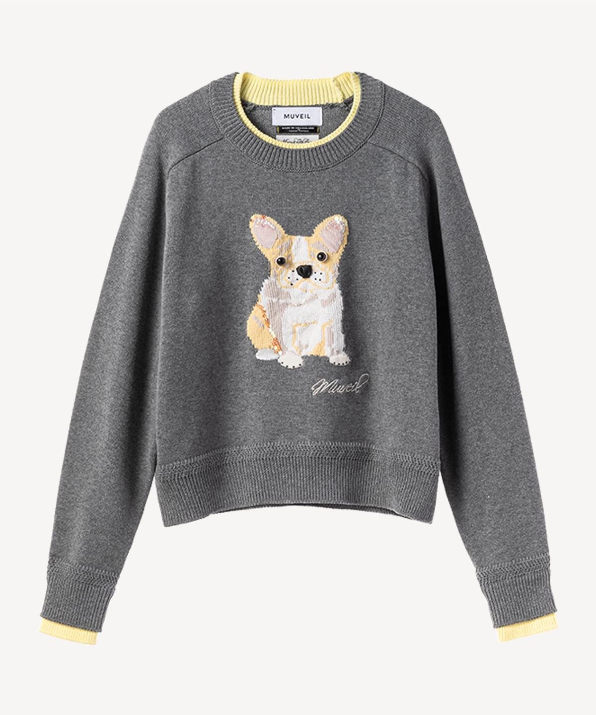 フレンチブルドッグ ニットプルオーバー 47,300円 