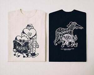 マルニ×マッドハッピーがコラボ、楽観的な動物プリントのTシャツやスウェットフーディ｜写真4