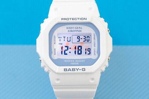 BABY-G「しろたん」やさしいホワイトのコラボ腕時計、文字盤に浮かび上がるしろたん