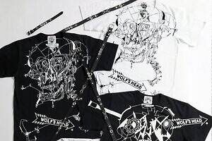 トレーディング ミュージアム・コム デ ギャルソン×ウルフズヘッドのドクロTシャツ、スタッズベルトも