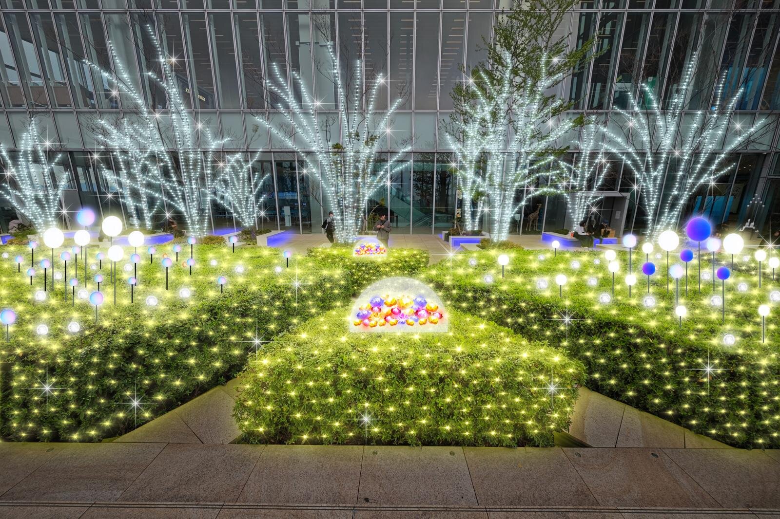 あべのハルカス「天空のイルミネーション 2025」“光の花が咲く”屋外庭園＆約4mタワー