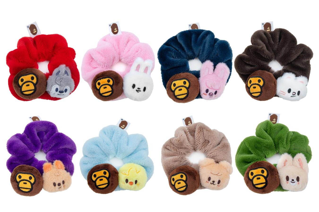 ア ベイシング エイプ“カラフルカモ柄”スニーカー＆ぬいぐるみシュシュ、Stray Kidsとコラボ