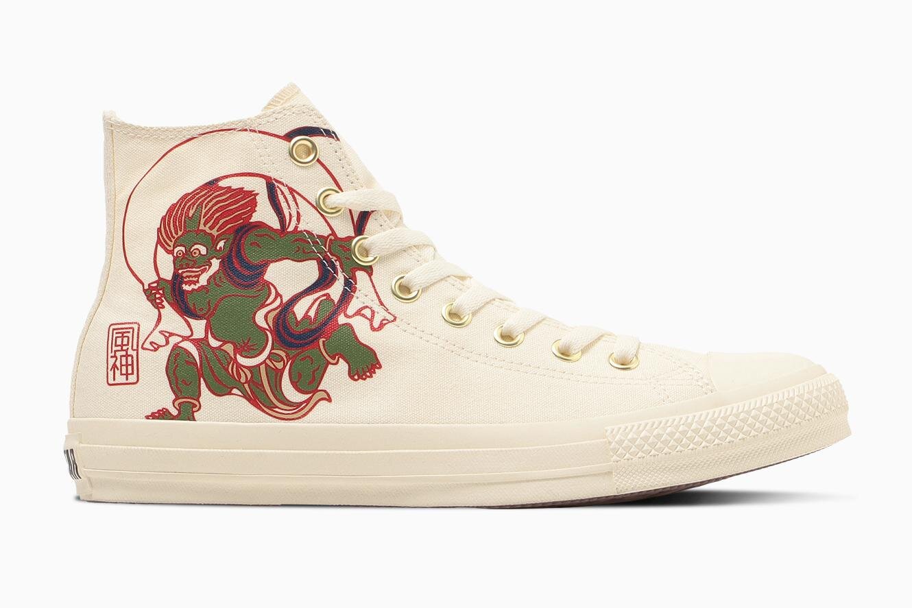 ハイカットスニーカー｜コンバース“風神雷神”の「オールスター」スニーカー、東京＆大阪の文字入りシューズも