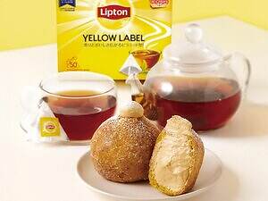 「リプトン」たっぷり紅茶クリーム入り“ふわふわ”生ドーナツ、ユニドーナツから｜写真1