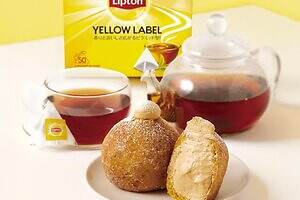 「リプトン」たっぷり紅茶クリーム入り“ふわふわ”生ドーナツ、ユニドーナツから