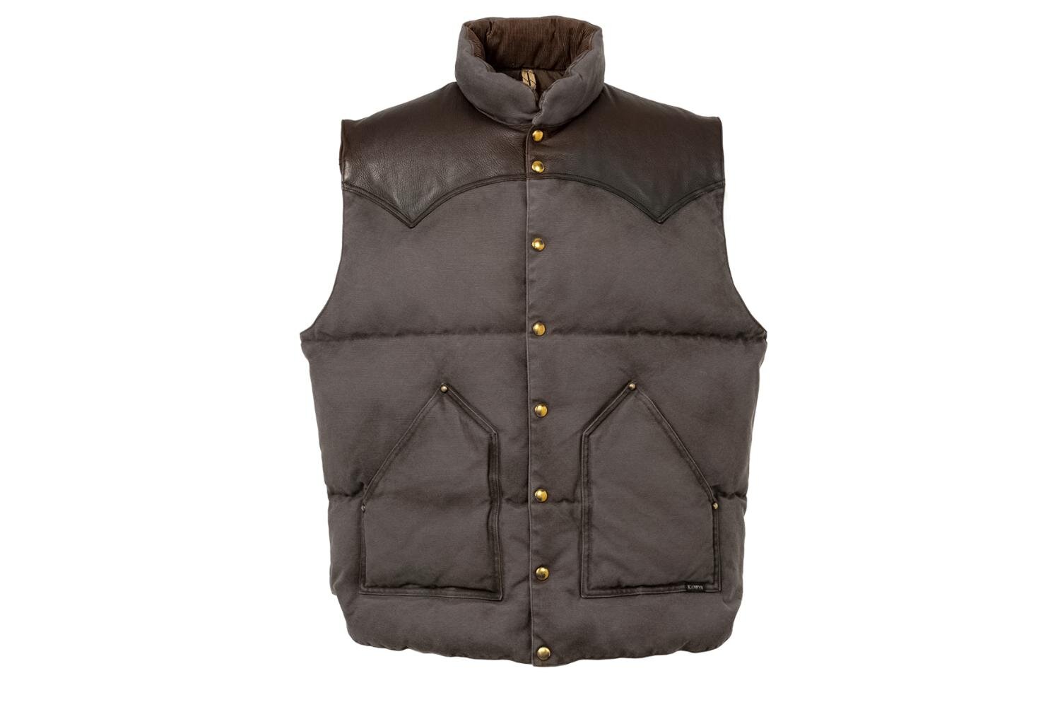 カミヤ×ロッキーマウンテンフェザーベッドのダウンベスト、“NYのメッセンジャー”着想のユーズド風