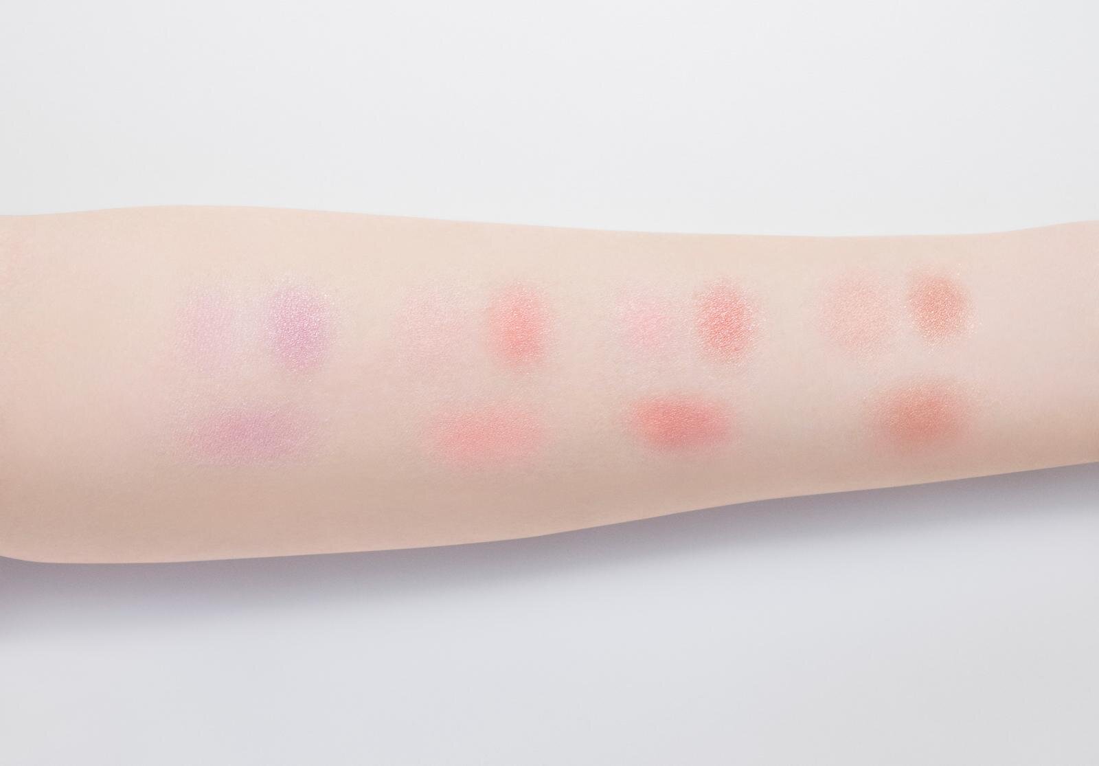 左から) ヴィセ レイヤード フルリ チーク PU-5、PK-6、 RD-7、BR-8 各1,760円(編集部調べ)＜新製品＞