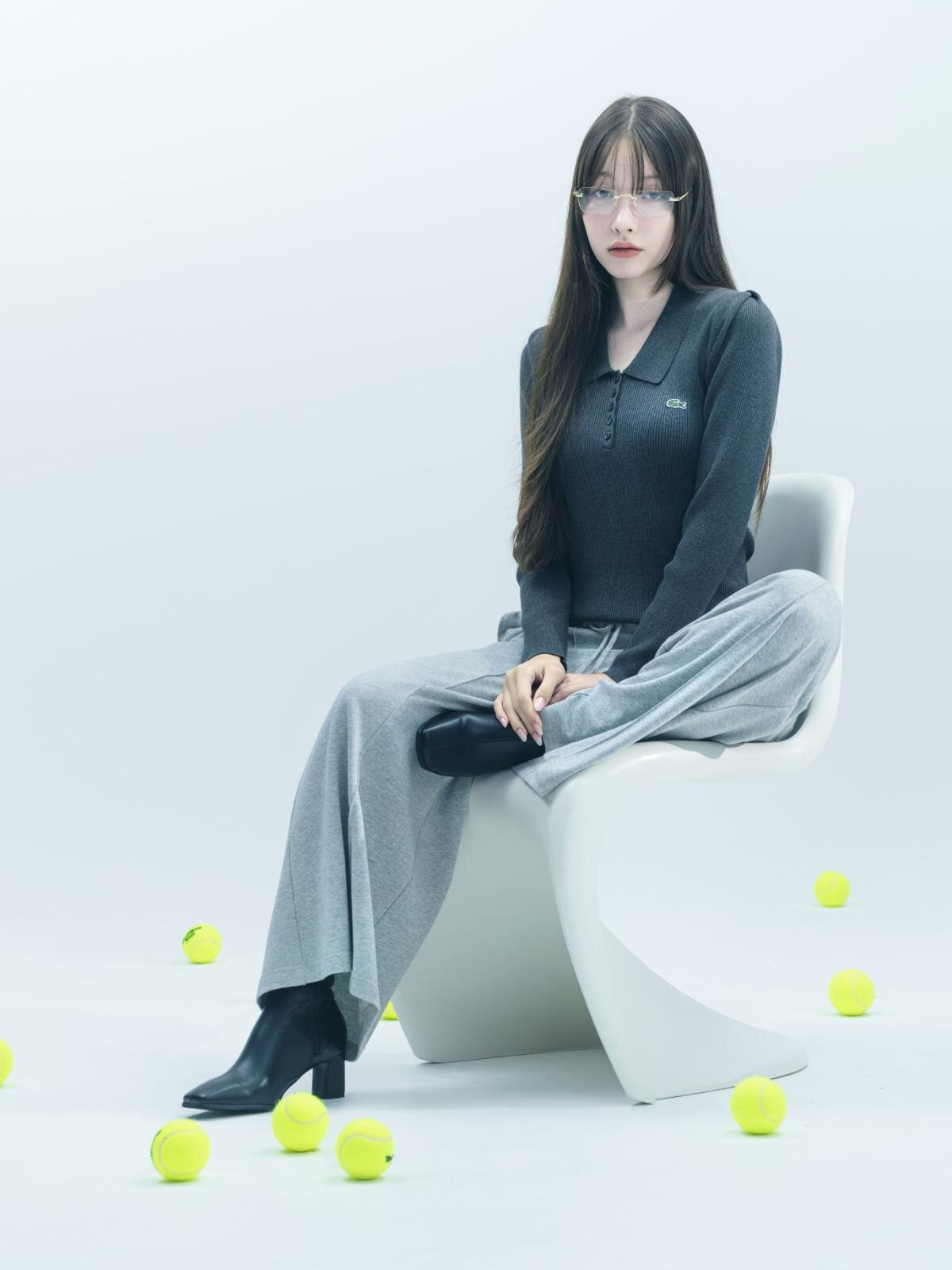 スナイデル×ラコステ、"ラメ入り"ふわふわニットカーディガン＆パステルカラーフーディー｜写真4