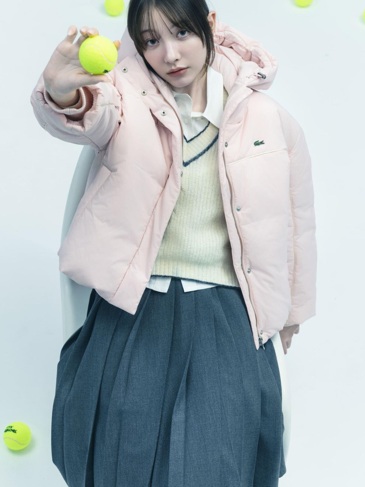 スナイデル×ラコステ、"ラメ入り"ふわふわニットカーディガン＆パステルカラーフーディー｜写真16