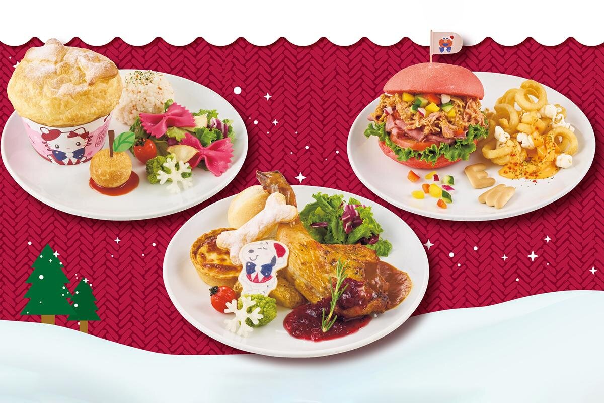 ローストチキン ～デミグラス＆ベリーソース～、ポットパイ ～ホタテとエビのチャウダー～、ハンバーガー ～BBQ プルドポーク～※すべてスタジオ・スターズ・レストランにて11月6日(木)～販売