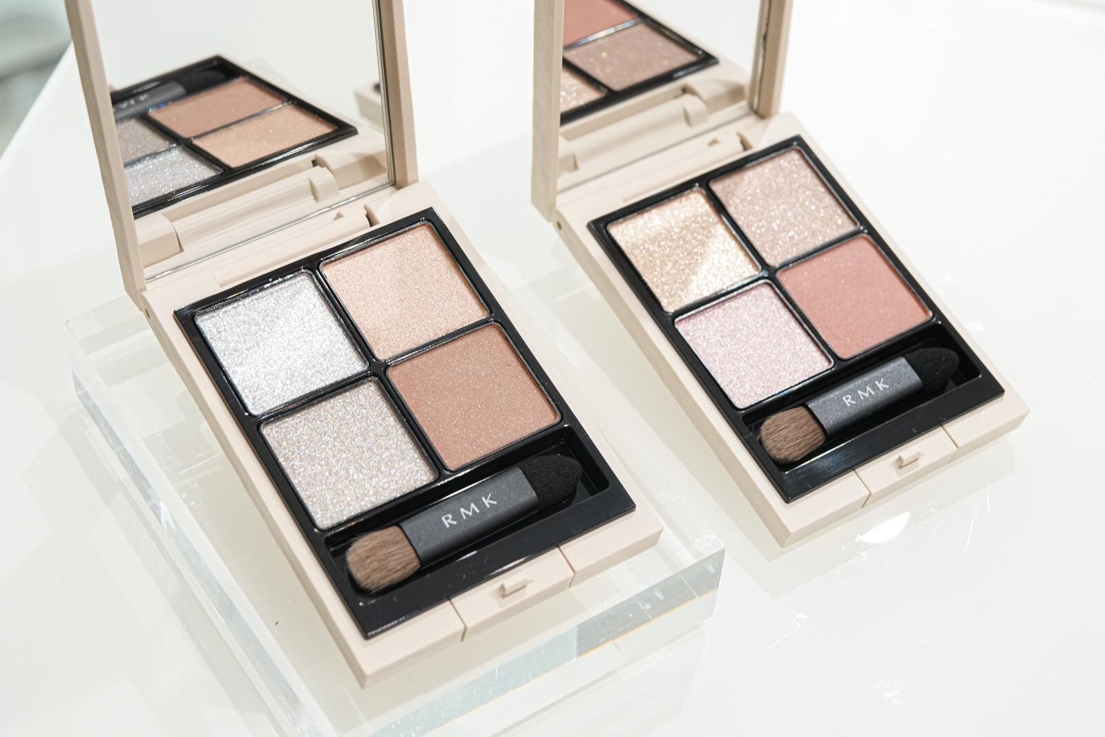 左から) RMK シンクロマティック アイシャドウパレット EX-17、EX-18 各6,380円<数量限定品>