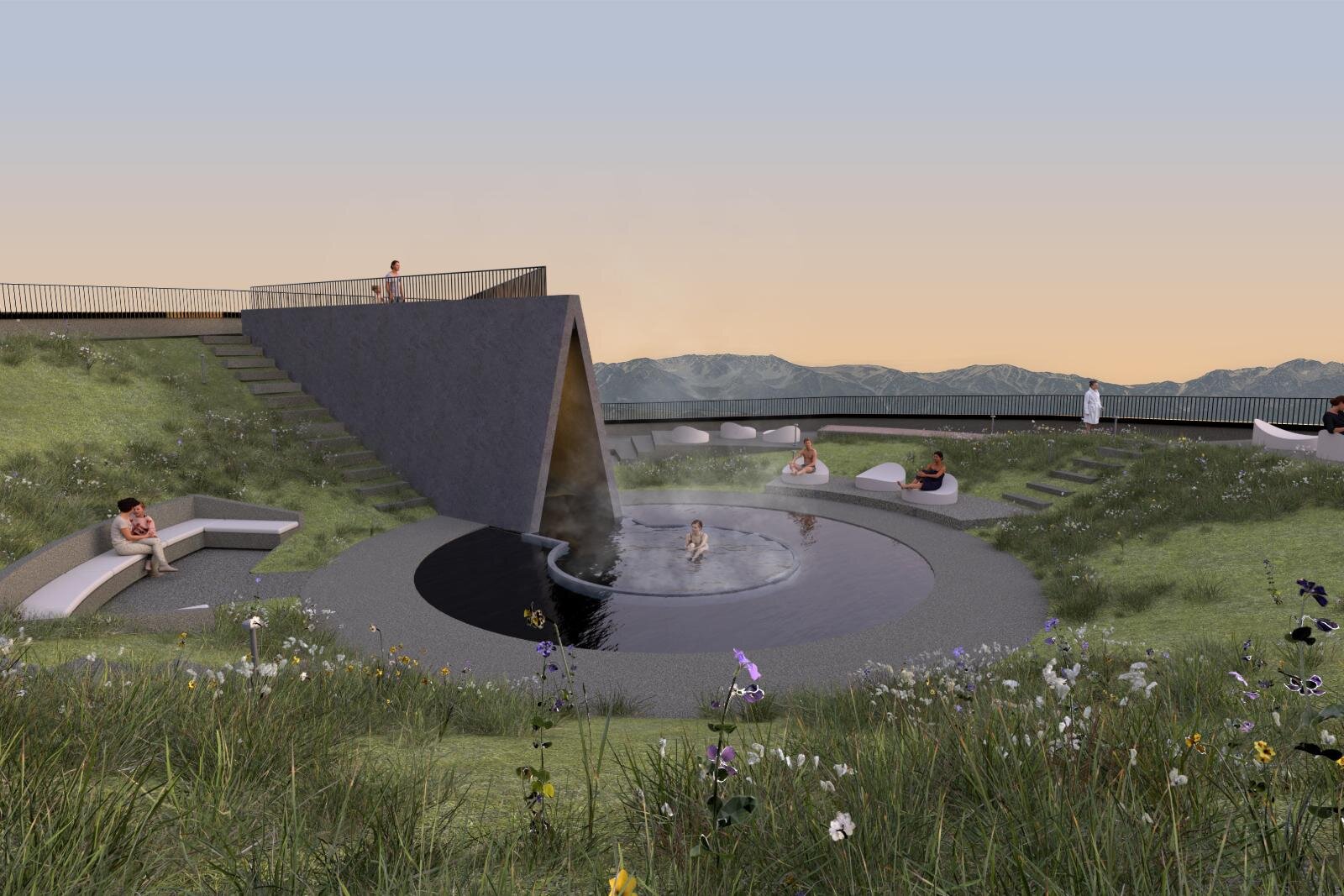 星野リゾート｜星野リゾートが山形初進出、温泉旅館「界 蔵王」26年秋開業 - ルーフトップテラスから望む絶景