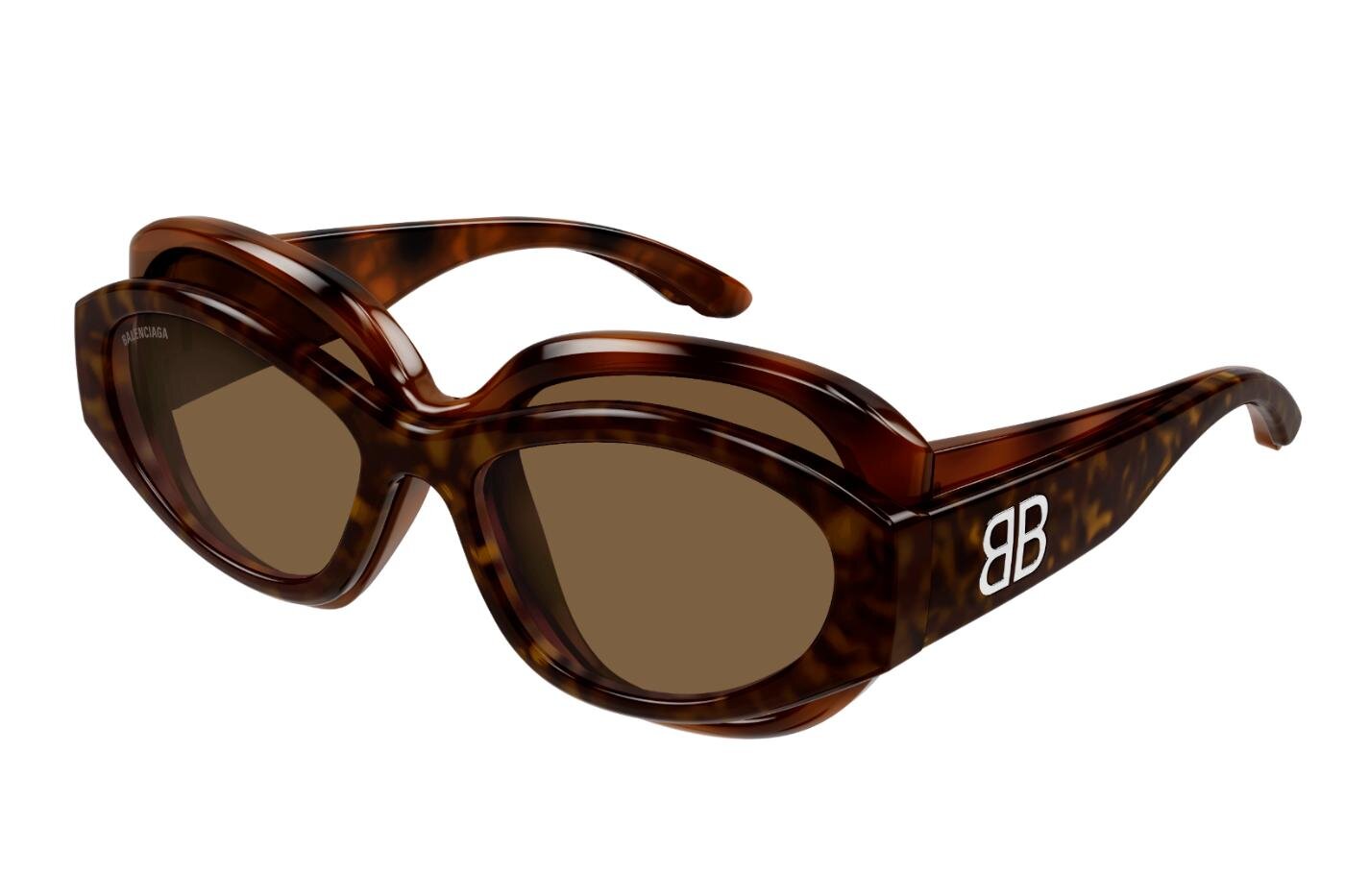 バレンシアガのアイウェア、“2つのサングラスが一体化”＆「BB」ロゴ入り