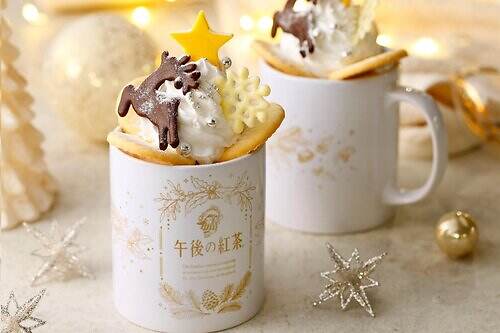 「午後の紅茶」ホワイトクリスマス着想ミルクティーなど限定ドリンク＆フード、横浜赤レンガ倉庫で