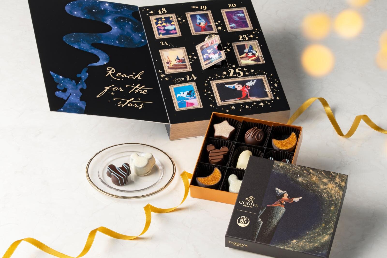 ゴディバからディズニーアニメーション映画『ファンタジア』着想チョコレートボックス、チャーム付きも