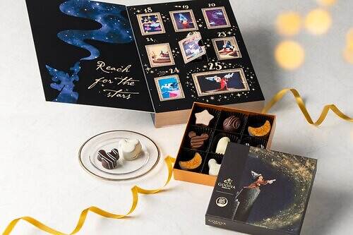 ゴディバからディズニーアニメーション映画『ファンタジア』着想チョコレートボックス、チャーム付きも