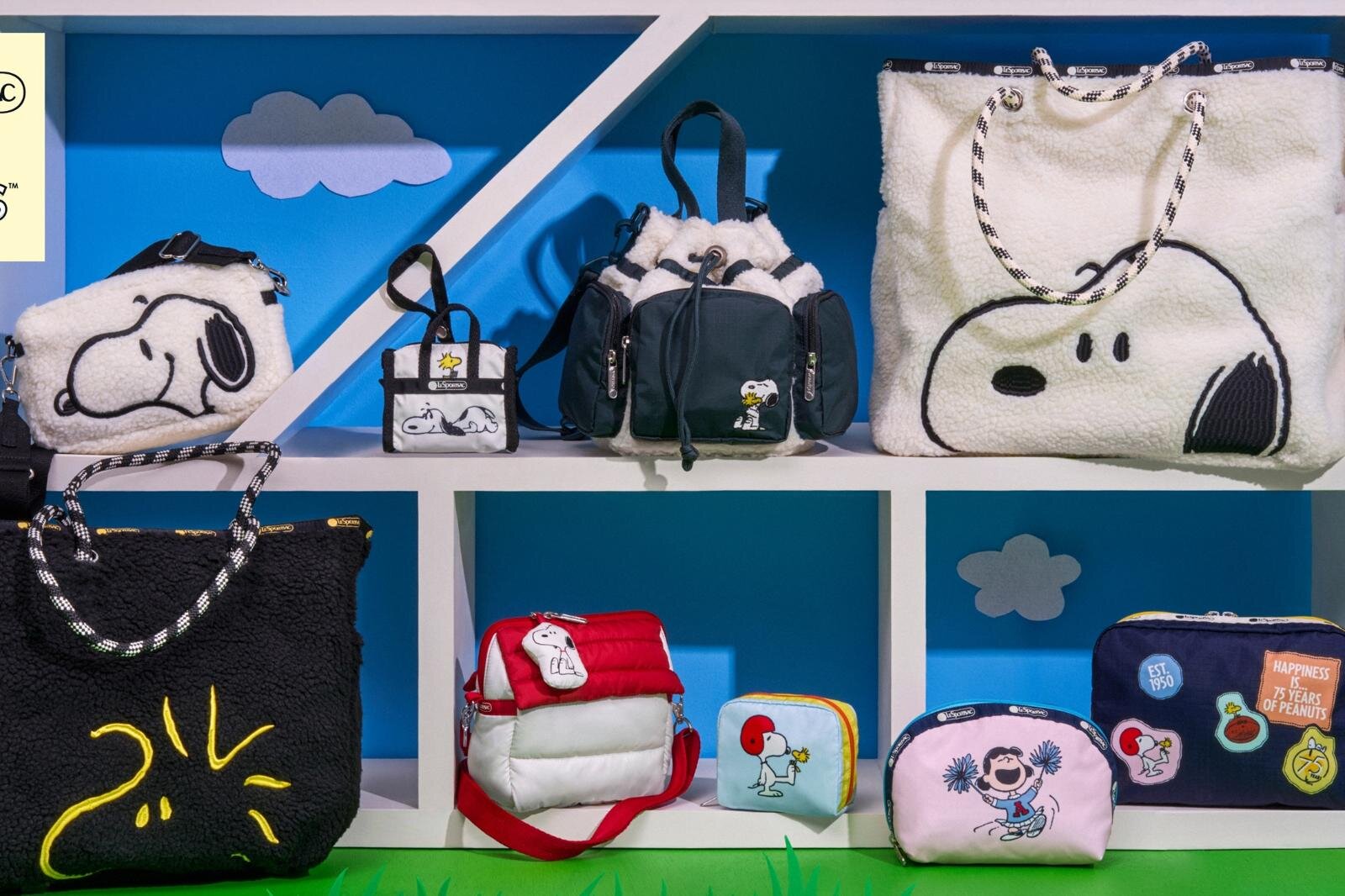 レスポートサック「ピーナッツ」スヌーピーの”ふわもこ”ボアトート＆赤い屋根の家型バッグなど