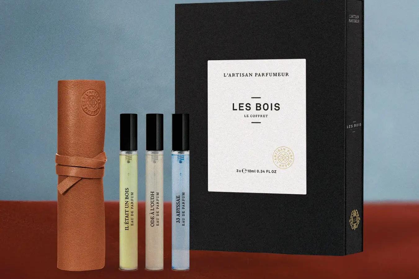 ラルチザン パフューマー2025年クリスマスコフレ第3弾、“レザーポーチ付き”フレグランスセット