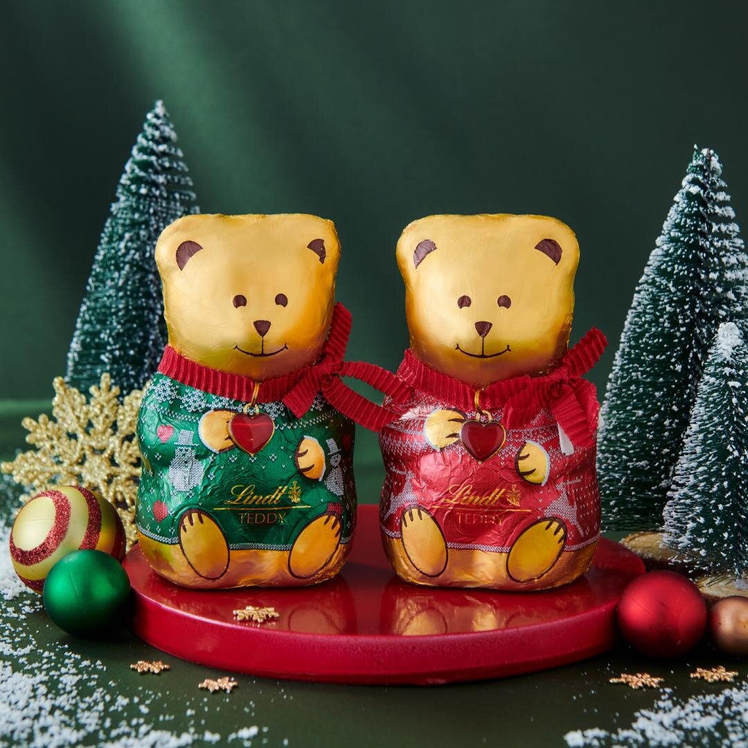 リンツテディ フレンズ レッド／グリーン 100g 1,300円