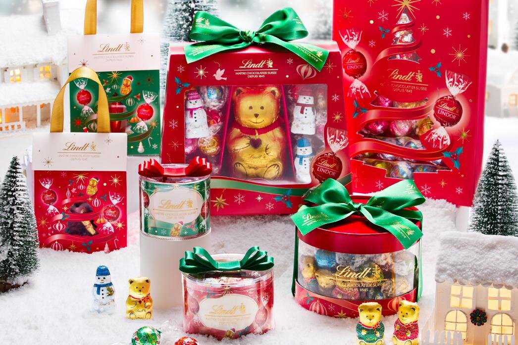 リンツ2025年クリスマス、テディベア型チョコレートや新作リンドール「クッキー＆クリーム」