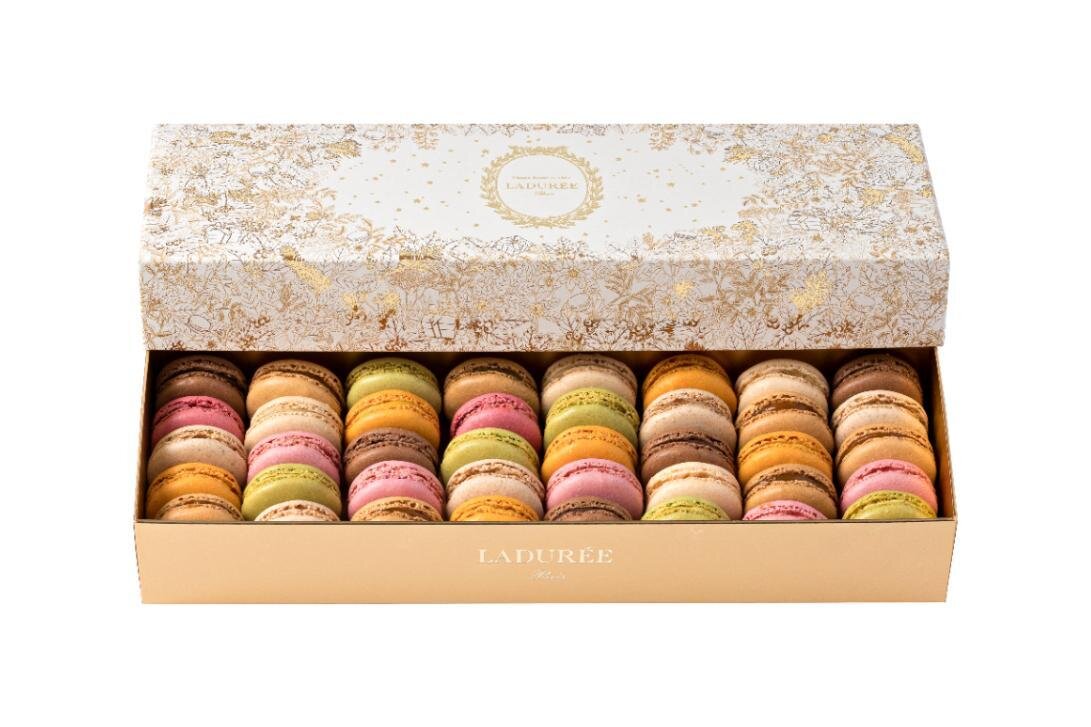 ラデュレ25年クリスマス限定マカロンボックス、“ギリシャ神話”着想の楽園やゴールドに輝くフリース模様｜写真3