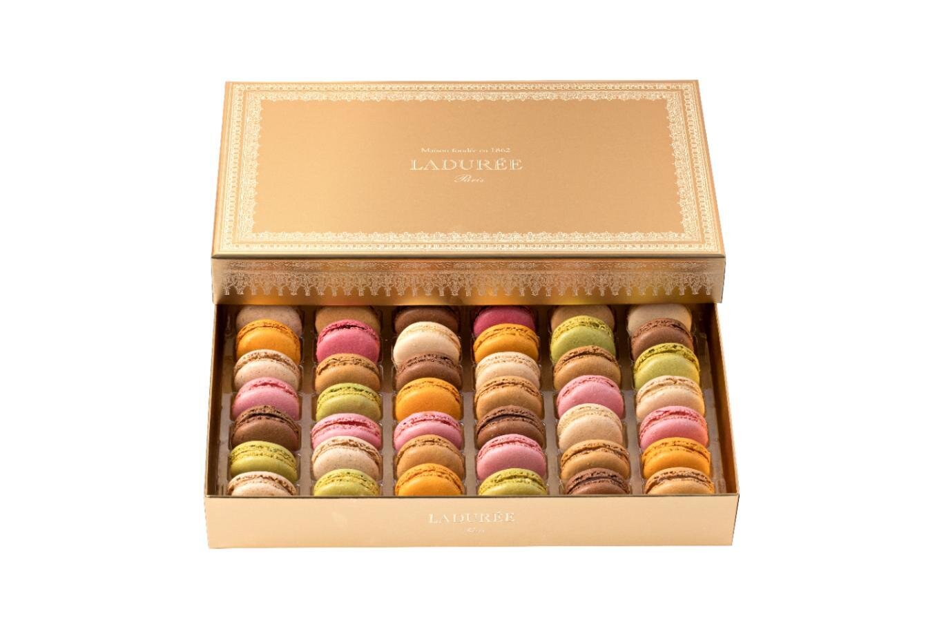 ラデュレ25年クリスマス限定マカロンボックス、“ギリシャ神話”着想の楽園やゴールドに輝くフリース模様｜写真7