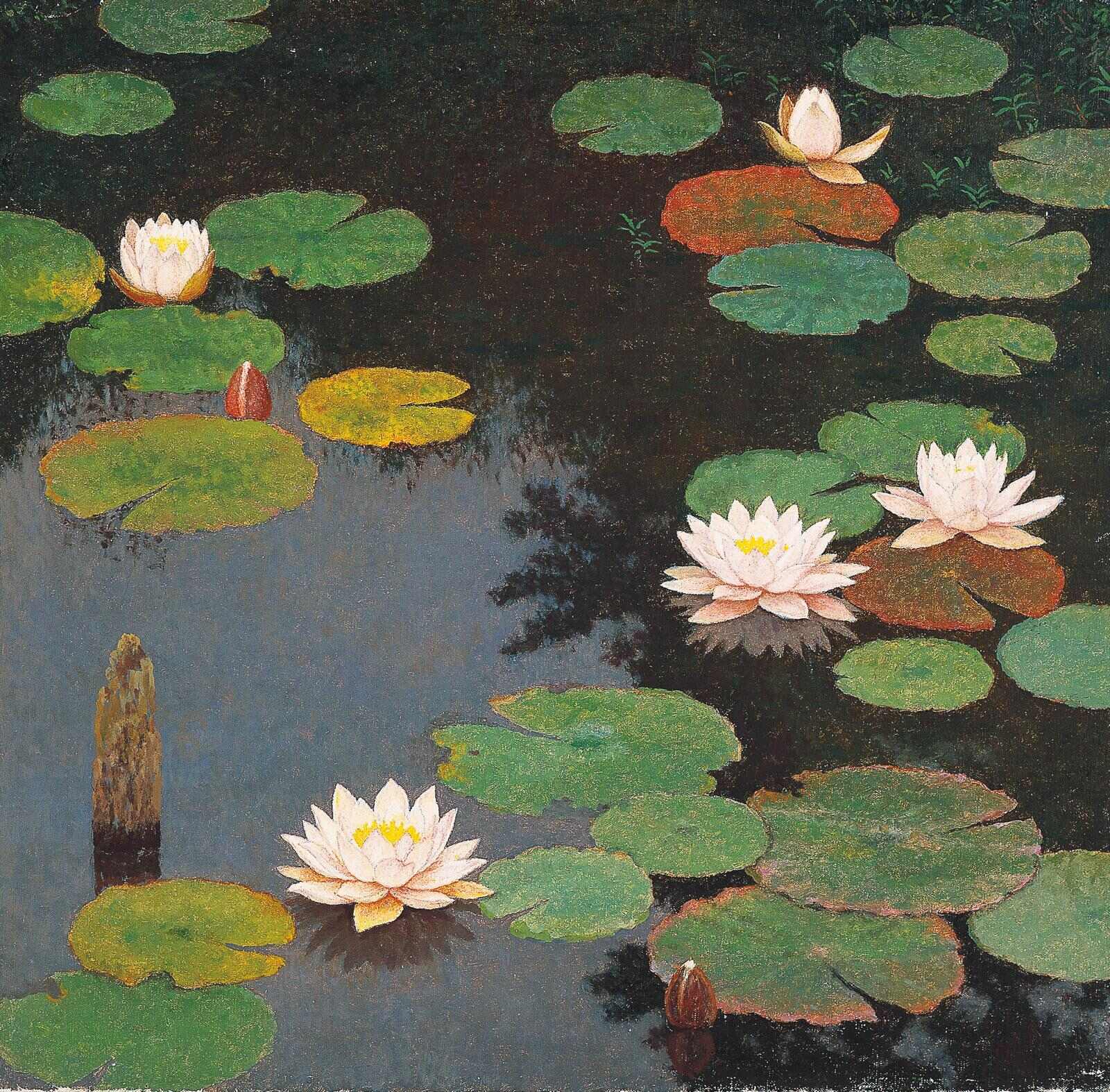 髙島野十郎《睡蓮》昭和50(1975)年 福岡県立美術館