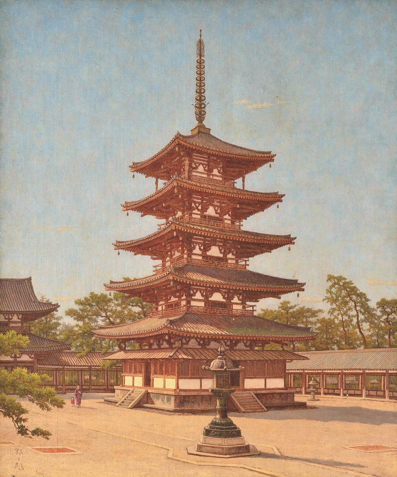 髙島野十郎《法隆寺塔》昭和33(1958)年 個人蔵