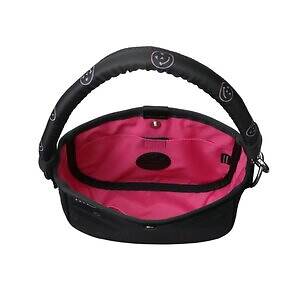 POTR“グロッシー”なハンドバッグ＆円筒型バッグ、鮮やかなピンクの裏地で｜写真12