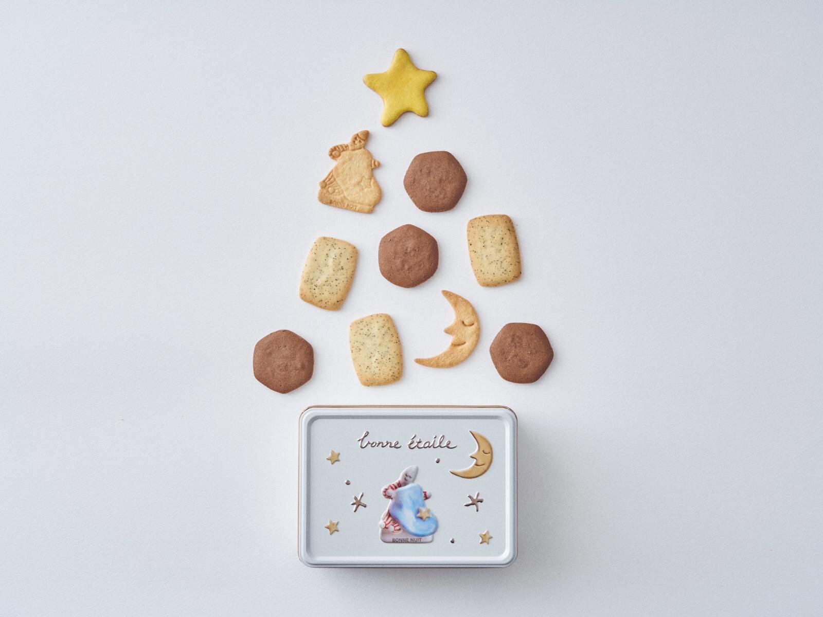 “星降る夜のおやすみフェーブ” ビスケット缶 2,500円