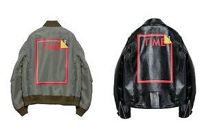 sacai、ロゴが覗く”赤い枠”作品入りレザージャケット - アーティスト マンゴ・トムソンとコラボ