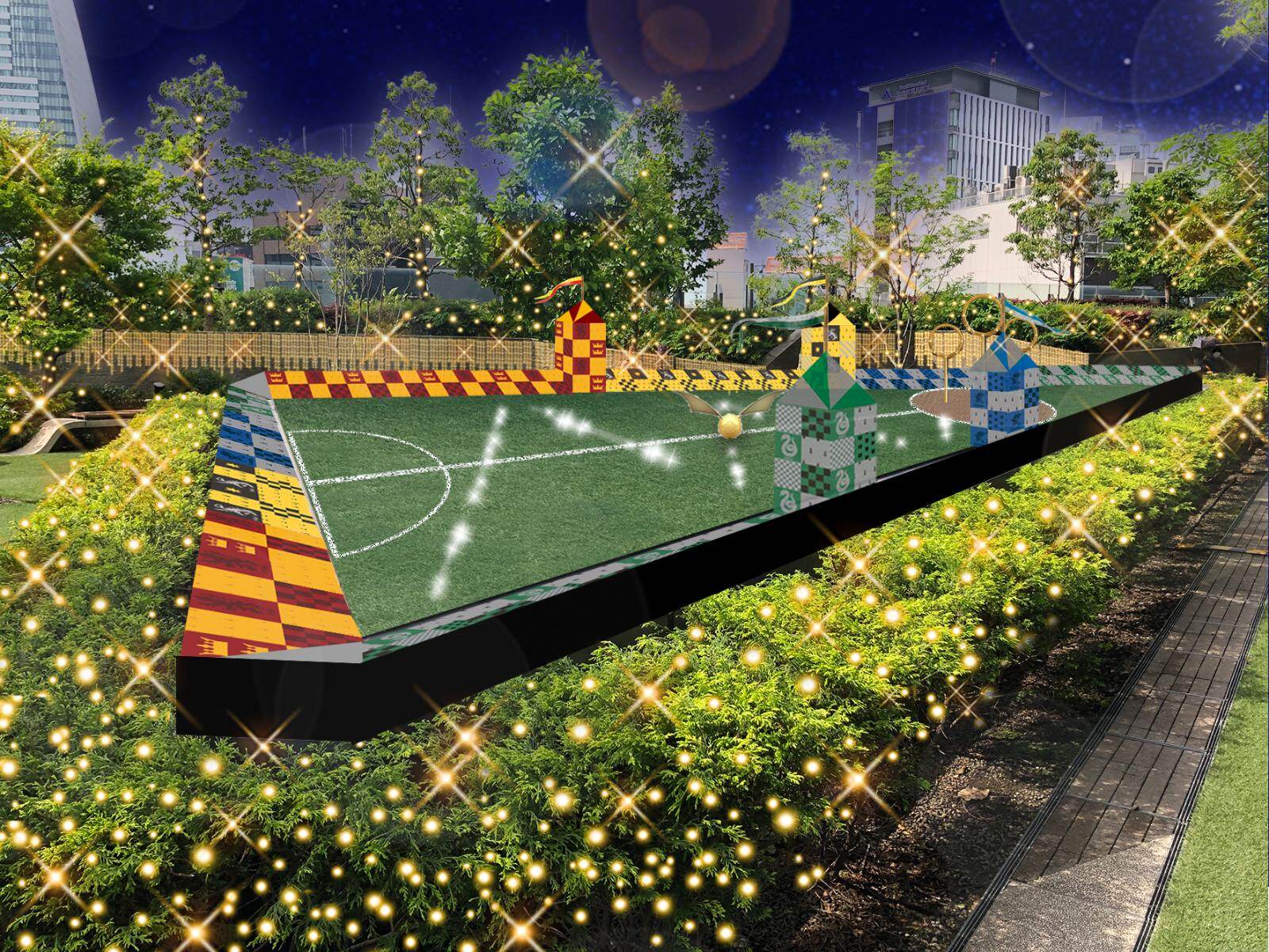 大名古屋ビルヂング「ハリー・ポッター」クリスマスイルミネーション、天空のツリーやホグワーツ4寮リース｜写真3