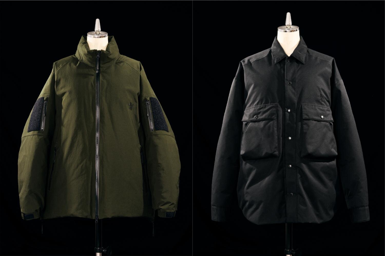 コム デ ギャルソン・オム × ゴールドウインのダウンジャケット、悪天候でもあたたかく快適な着心地