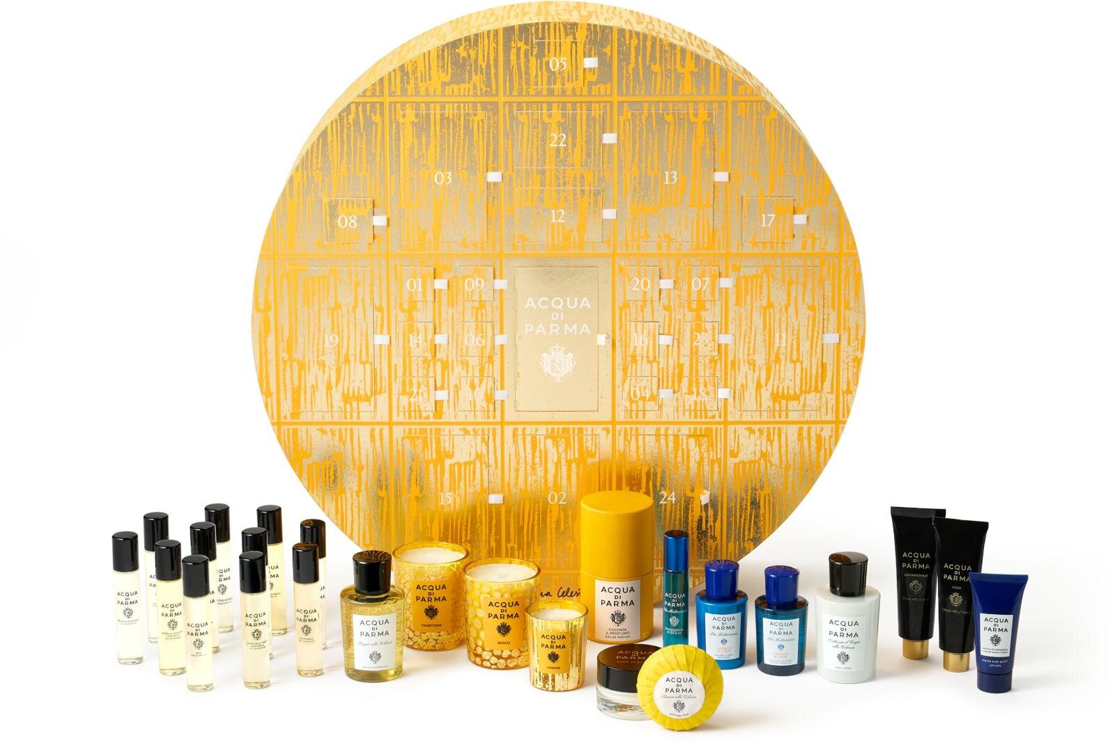 ギフト(プレゼント)｜ アクア ディ パルマ25年クリスマスコフレ、ブランドを象徴する香りが入ったアドベントカレンダー
