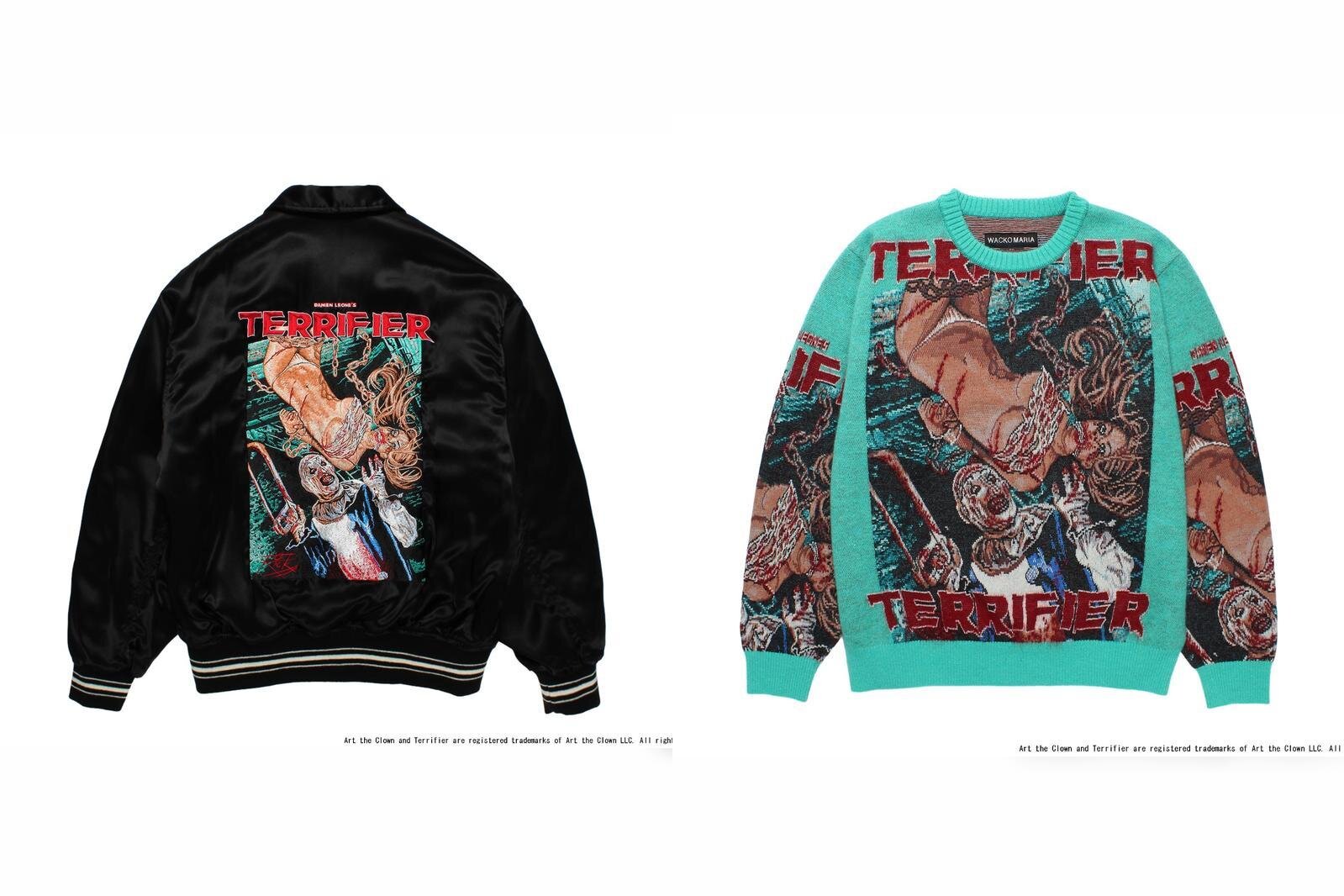 ワコマリア×映画『テリファー』“殺人鬼”のアートワーク刺繍ジャケット＆モヘアニット