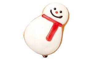 クリスピー・クリーム・ドーナツ25年クリスマス、雪だるま型&2つ合わせて”全身サンタ”ドーナツ｜写真5