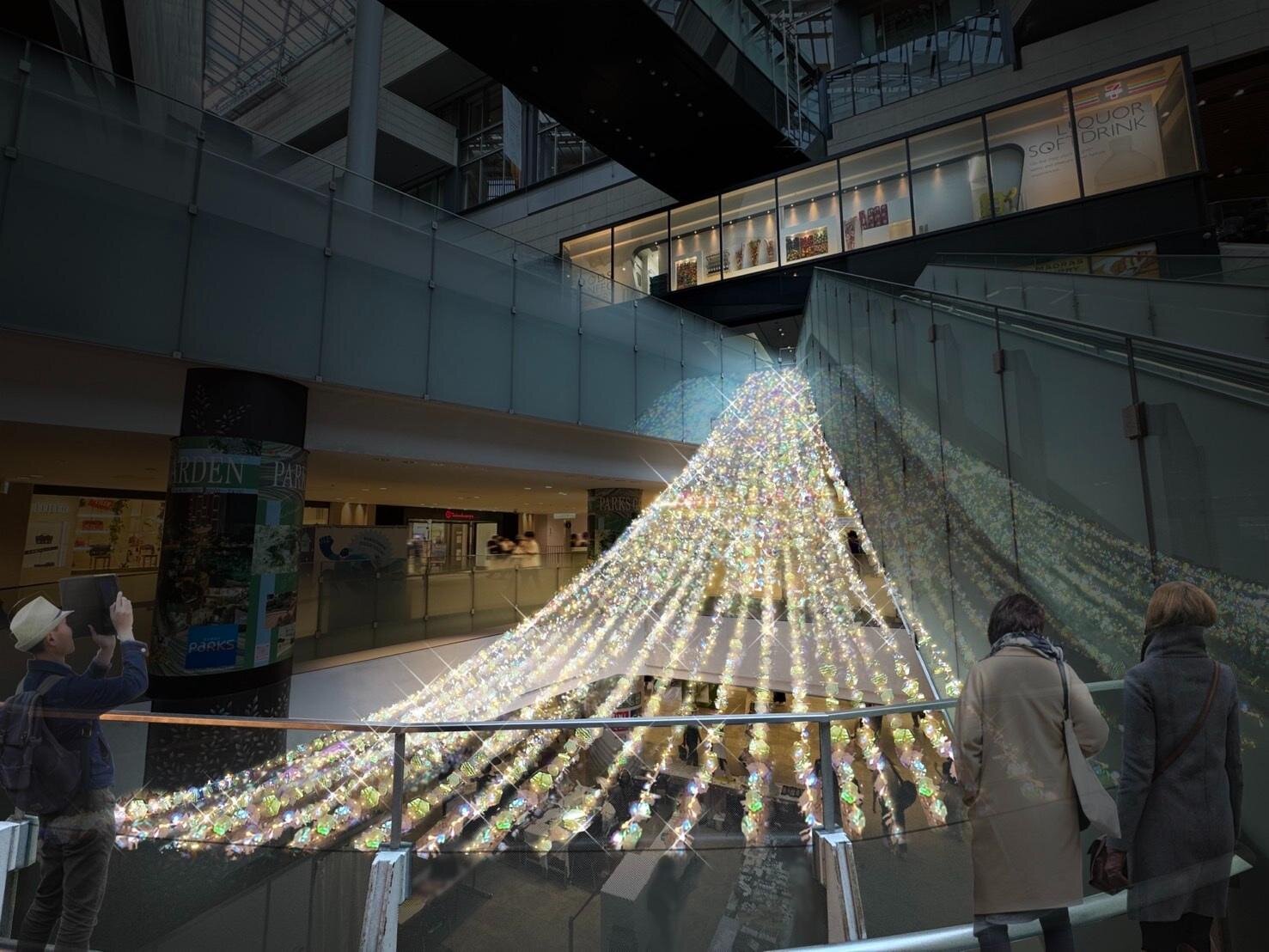 冬イルミネーション「なんば光旅」大阪なんばパークスに“光の滝”、煌めく草原やツリーのAR演出も｜写真10