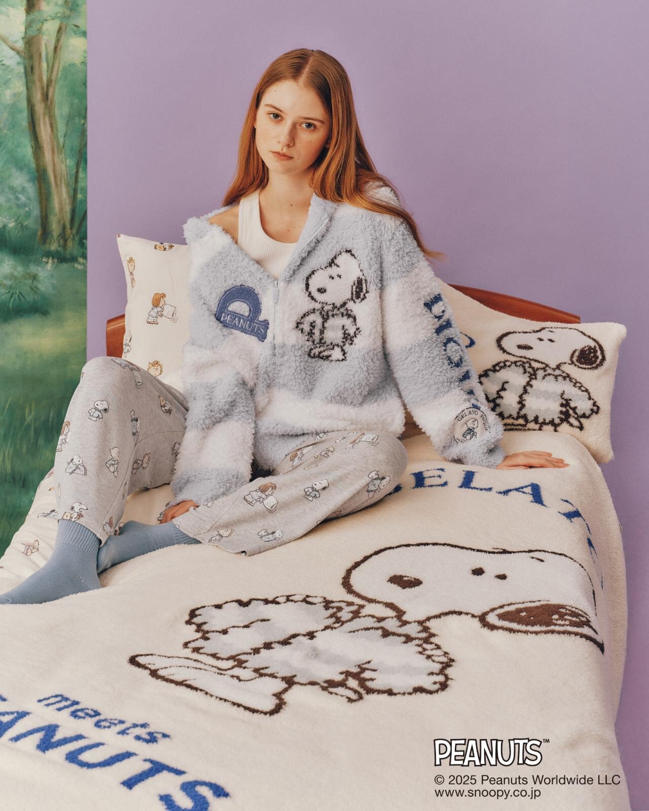 ジェラート ピケ「ピーナッツ」ルームウェア、“おやすみ前”スヌーピーを描くパジャマやスウェット｜写真10