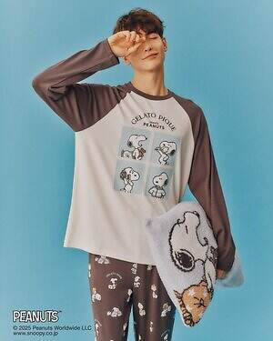 ジェラート ピケ「ピーナッツ」ルームウェア、“おやすみ前”スヌーピーを描くパジャマやスウェット｜写真14