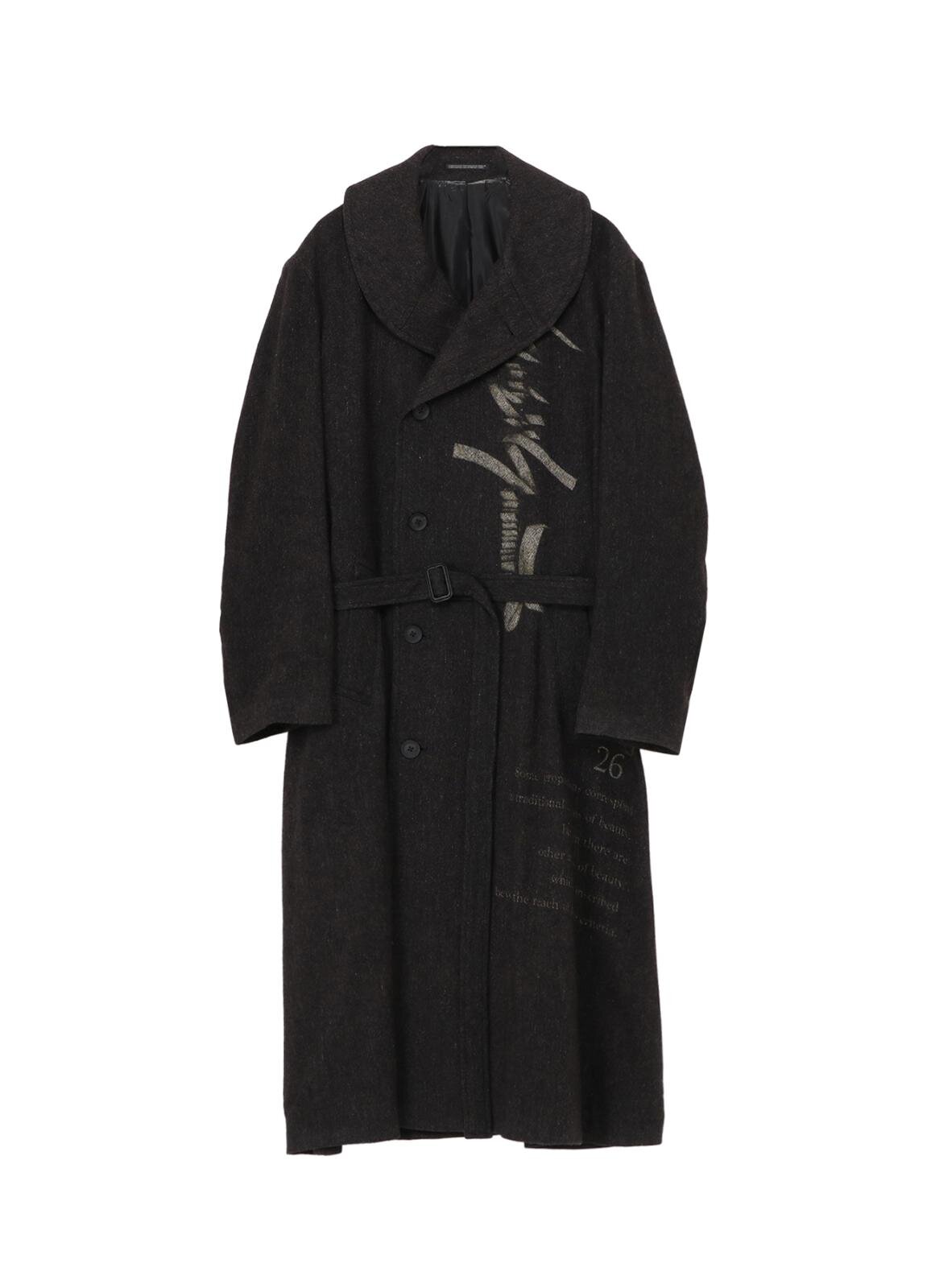 ヨウジヤマモト“翼を広げるカラス”プリントのウールコート＆手描きデッサンの刺繍ジャケット｜写真10