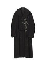 ヨウジヤマモト“翼を広げるカラス”プリントのウールコート＆手描きデッサンの刺繍ジャケット｜写真10