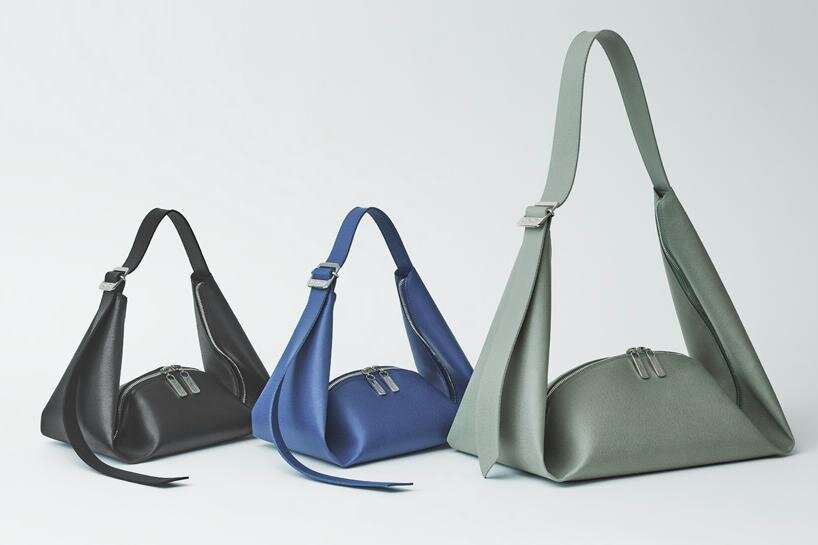 グッド グッズ イッセイ ミヤケのバッグ「リーフ」“包んで運ぶ”木の葉型、スエード調素材で