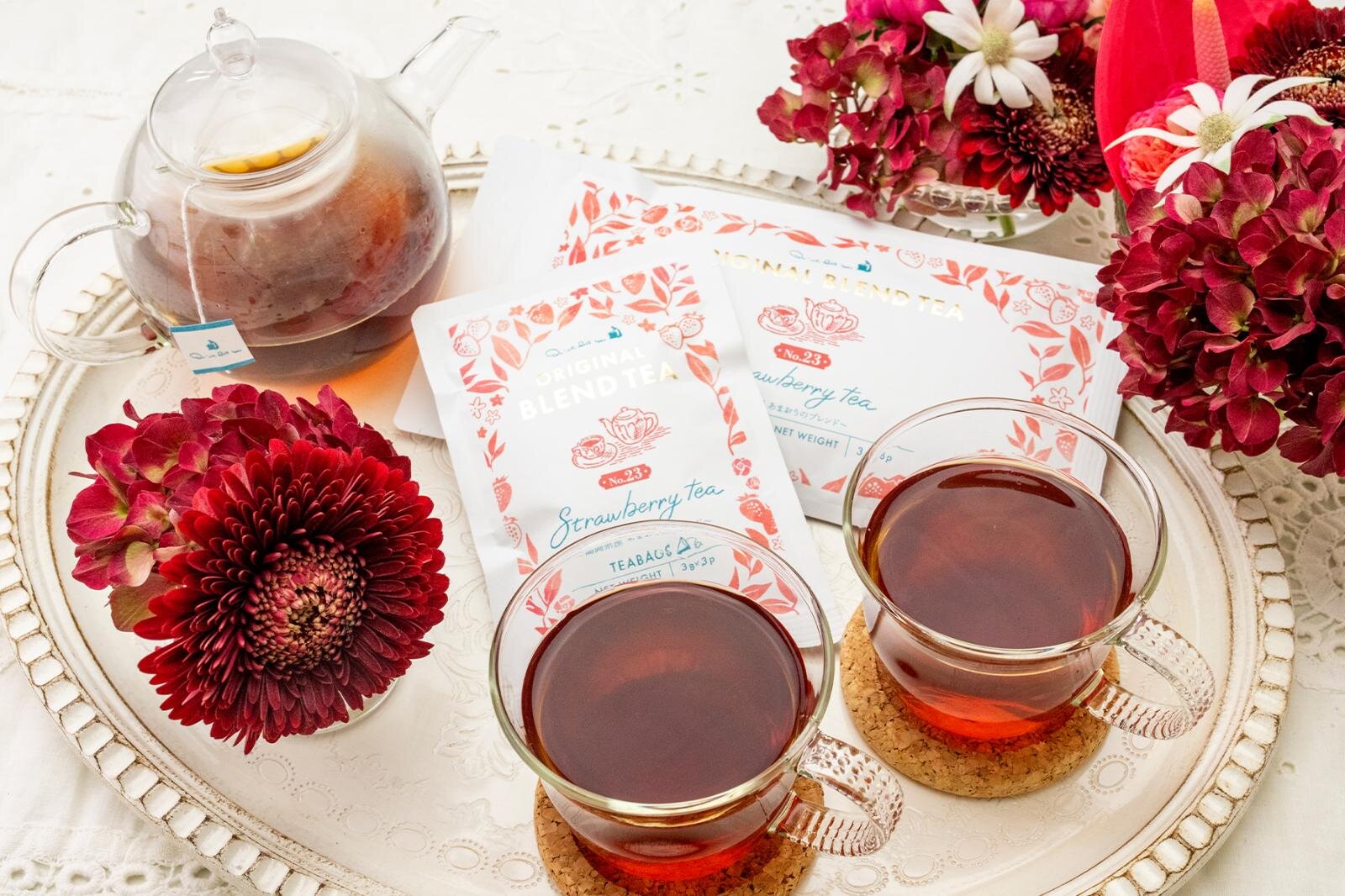 キル フェ ボンの冬限定「ストロベリーティー」ブランド苺‟あまおう香る”ブレンドティー