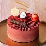 ルノートル25年クリスマスケーキ、“まるで花束”真っ赤なチョコムース＆苺煌めくレアチーズケーキ｜写真1