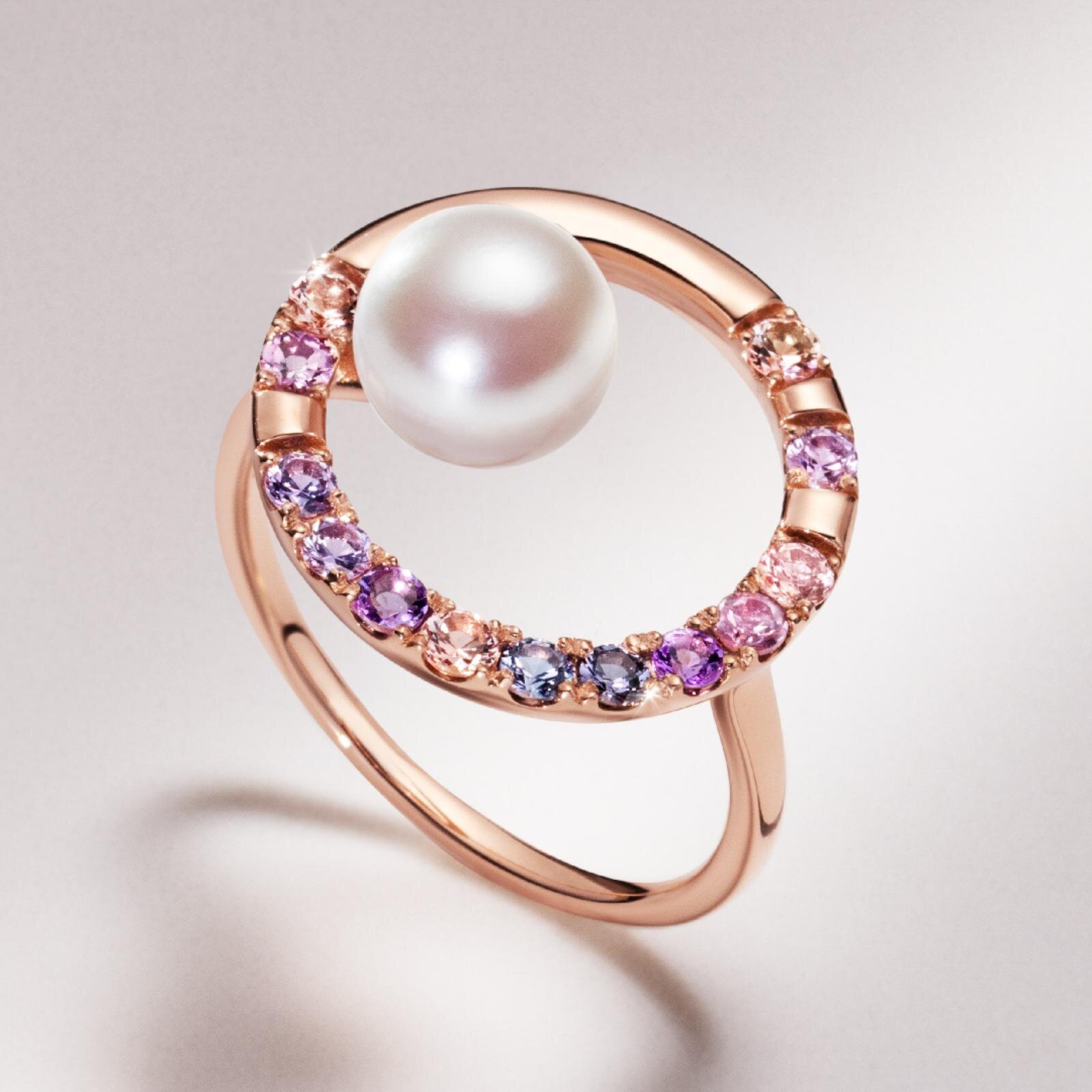 あこや真珠×マルチカラージュエル K18リング・パルファシオン 279,400円