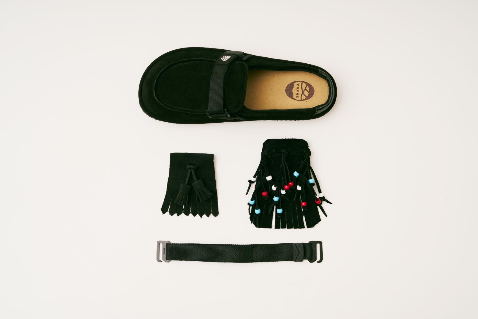 シャカの6WAYモカシン風シューズ、タッセル・ビーズ付きフリンジ・踵ストラップを自由に着脱｜写真7