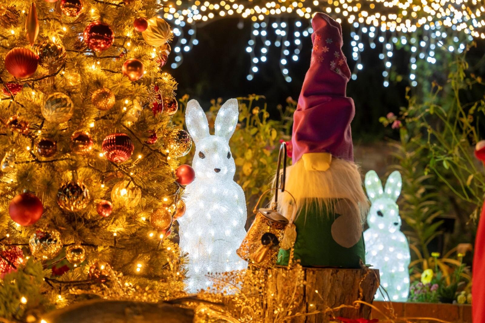 妖精と動物のオブジェ