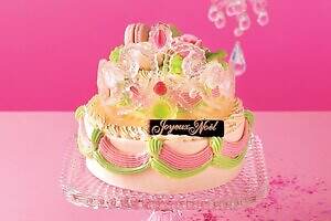 池袋東武25年クリスマスケーキ、“まるで宝石”飴細工のティアラ＆バラが彩るバタークリームケーキなど