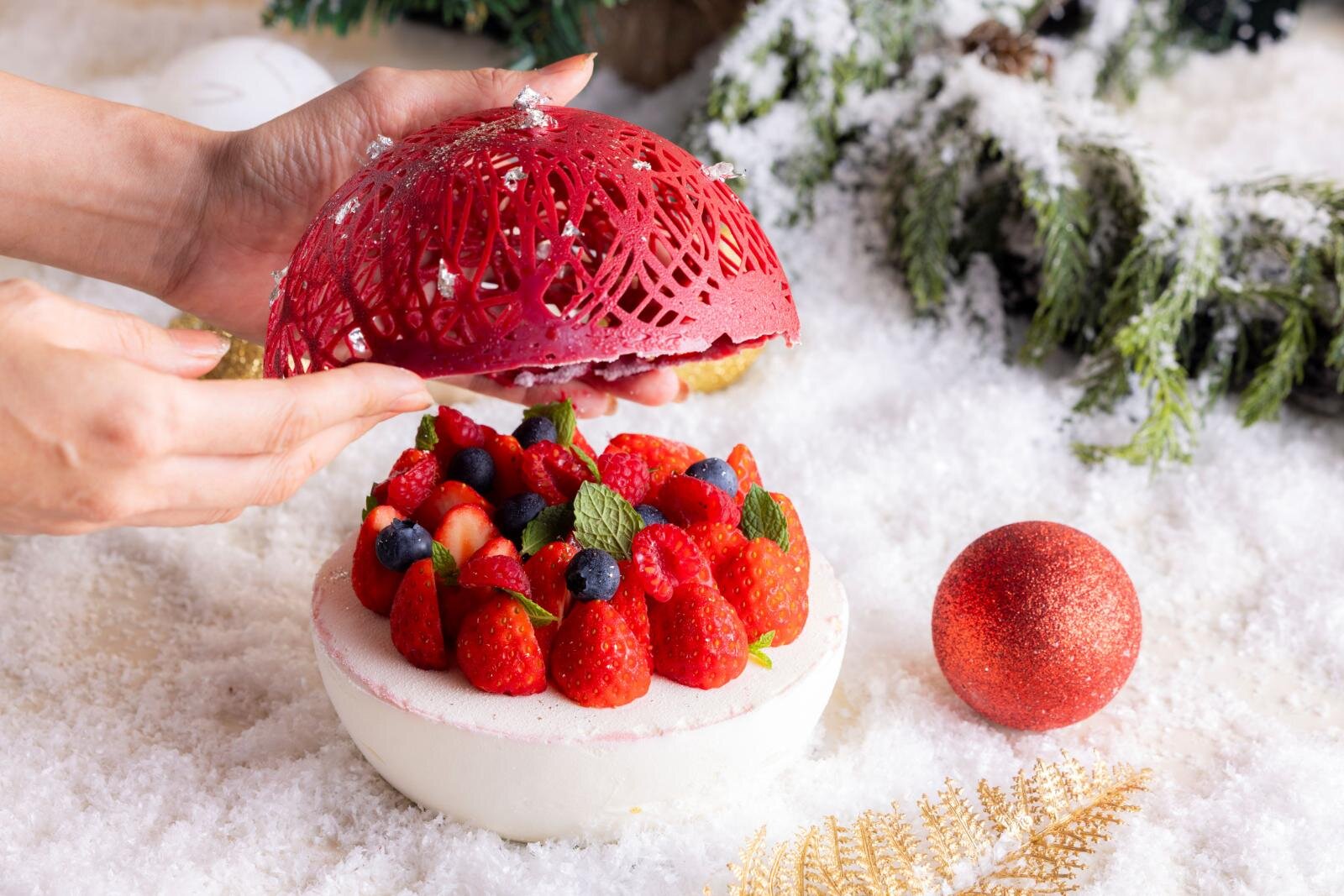 クリスマス・スノードーム ベリー(直径15cm) 5,200円