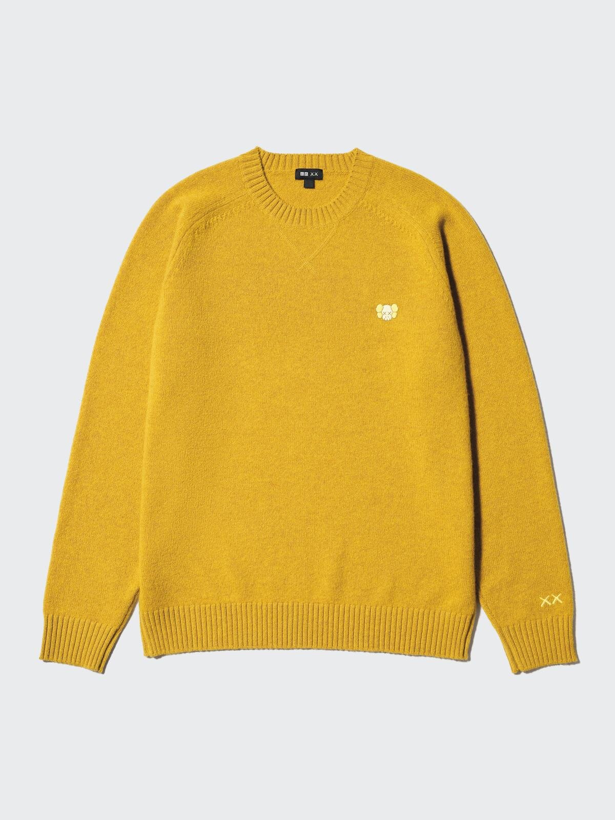 ユニクロ×KAWSニットウェア、カシミヤセーターや“XX刺繍”のヒートテックニットマフラー｜写真2